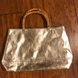 Plinio Visona gold and cheetah handbag